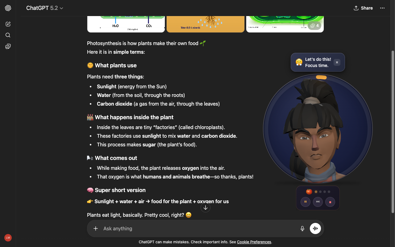 Mimora with Pomodoro timer